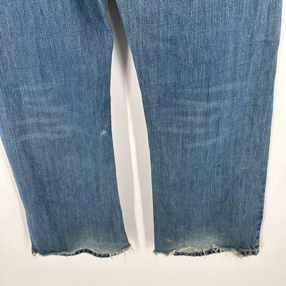 Vintage Guess Jeans Womens Distressed Straight Leg Jeans Blue Denim Size W32 L30 - Picture 8 of 16